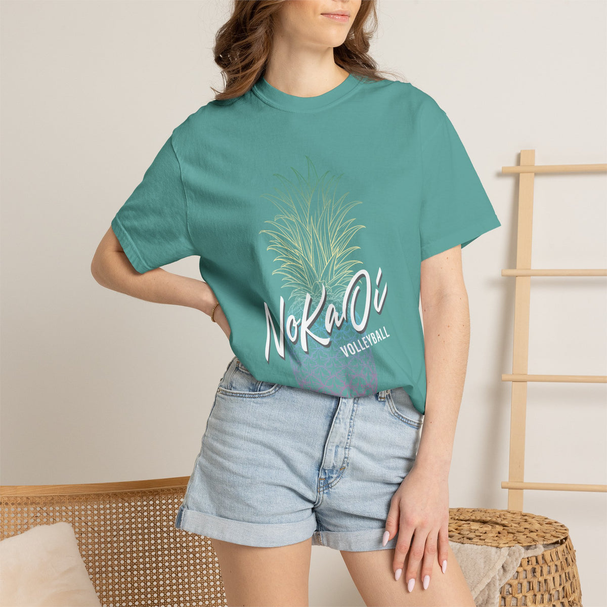 NoKaOi Volleyball Hawaii Pineapple T-Shirt