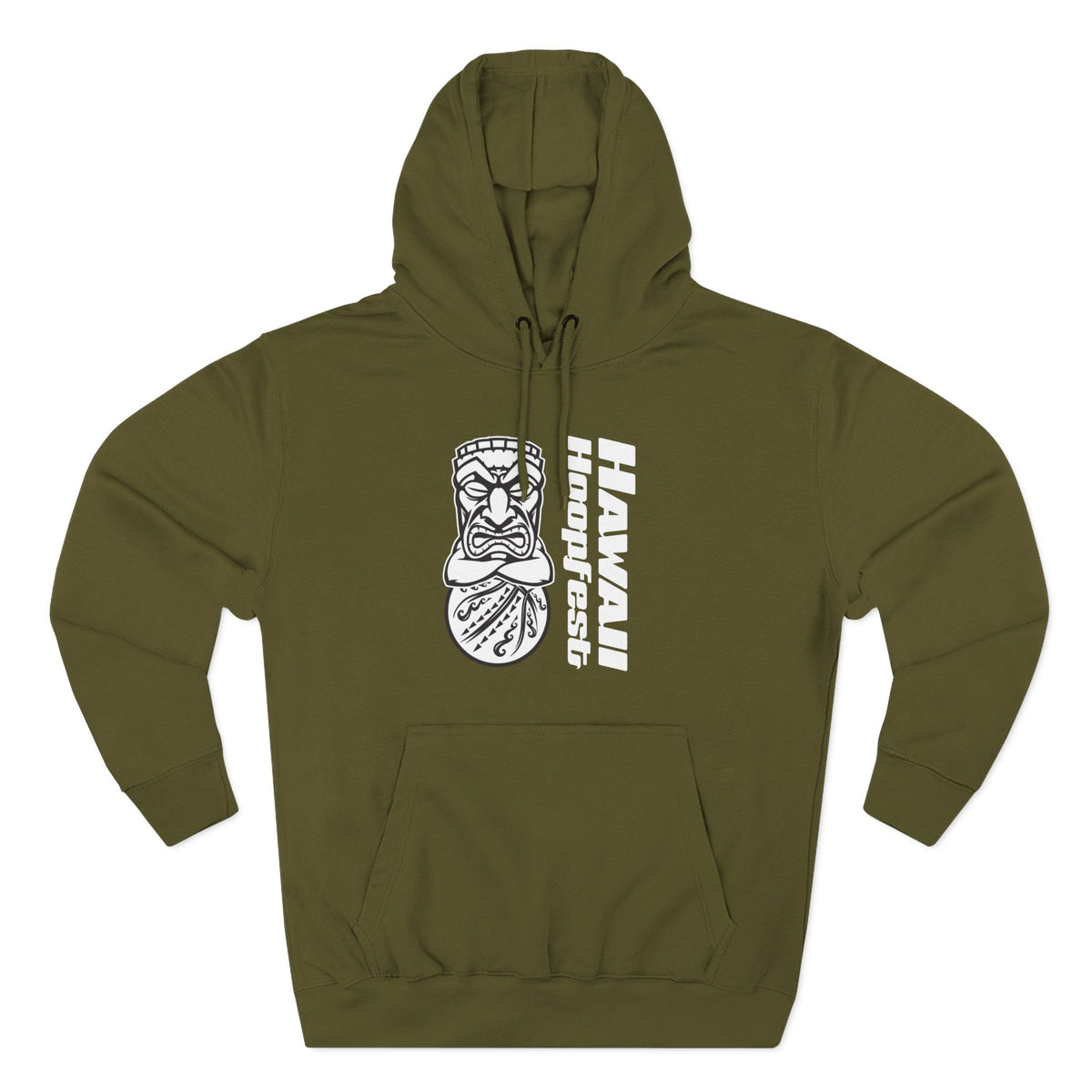 Hawaii Hoopfest Hoodie — Tiki Shield Basketball Fleece Pullover