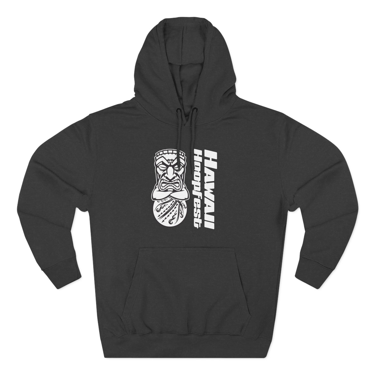 Hawaii Hoopfest Hoodie — Tiki Shield Basketball Fleece Pullover