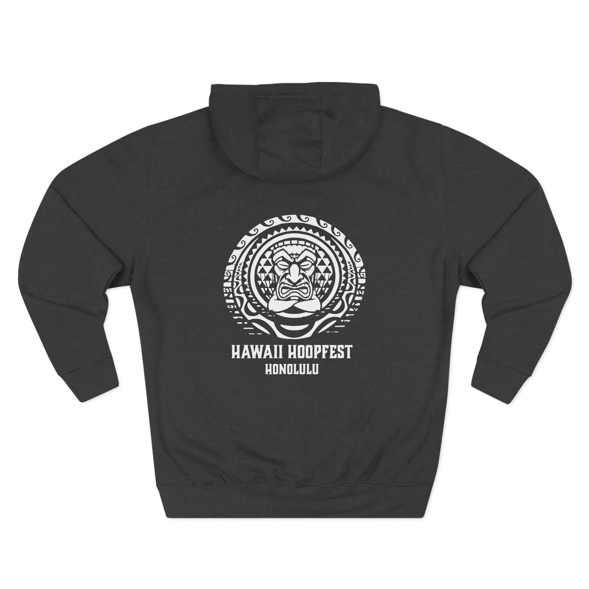 Hawaii Hoopfest Hoodie — Tiki Shield Basketball Fleece Pullover
