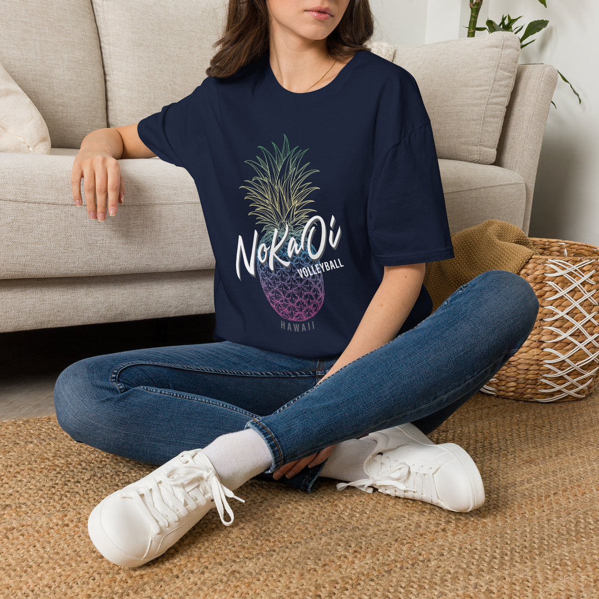 Pineapple NoKaOi Volleyball Graphic T-Shirt