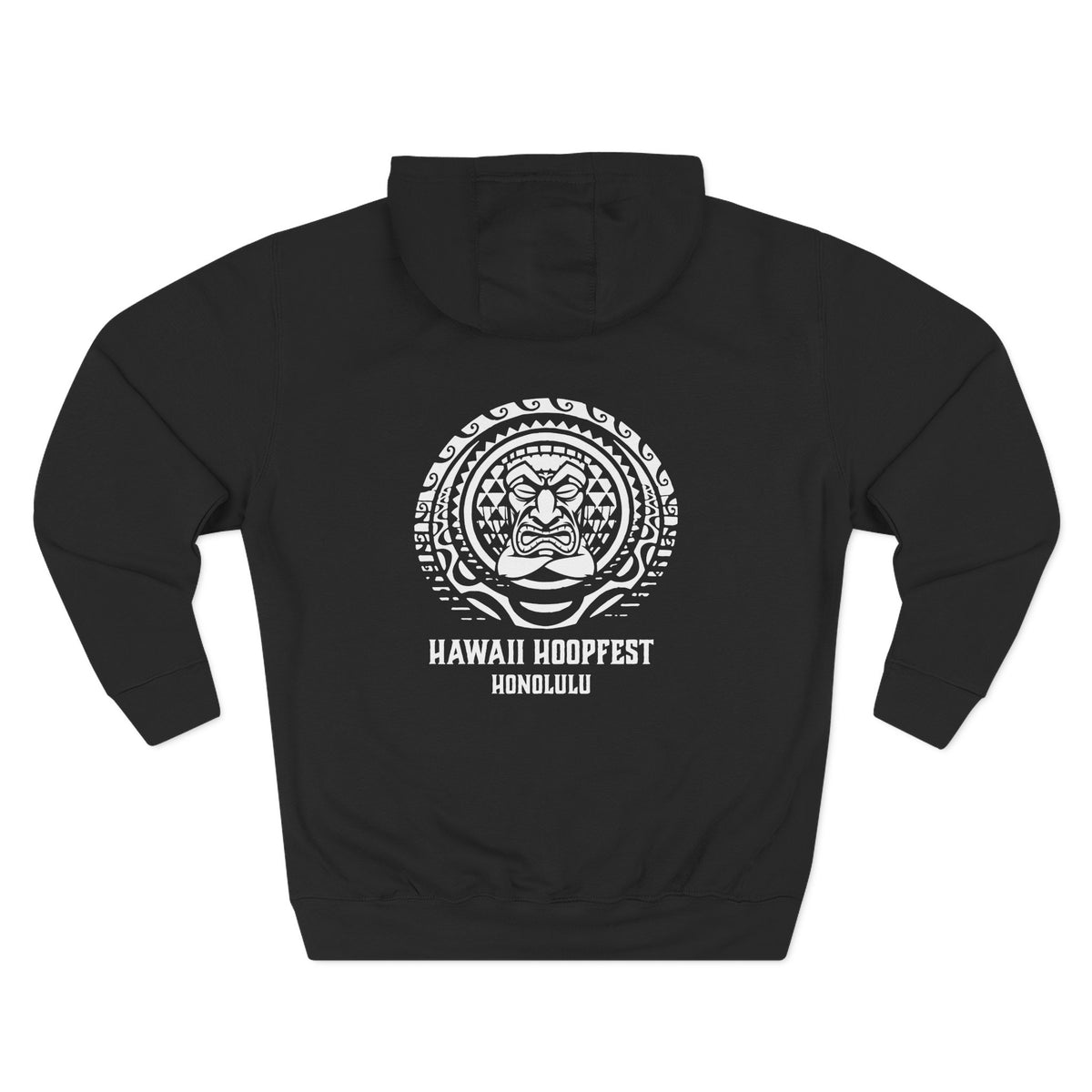 Hawaii Hoopfest Hoodie — Tiki Shield Basketball Fleece Pullover