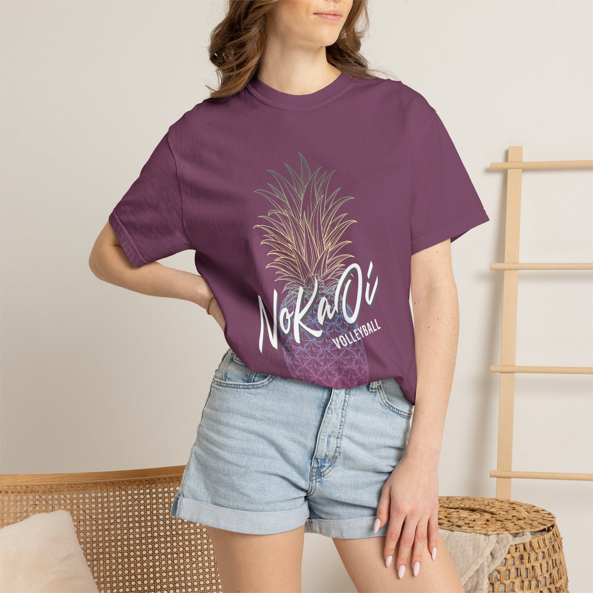 NoKaOi Volleyball Hawaii Pineapple T-Shirt