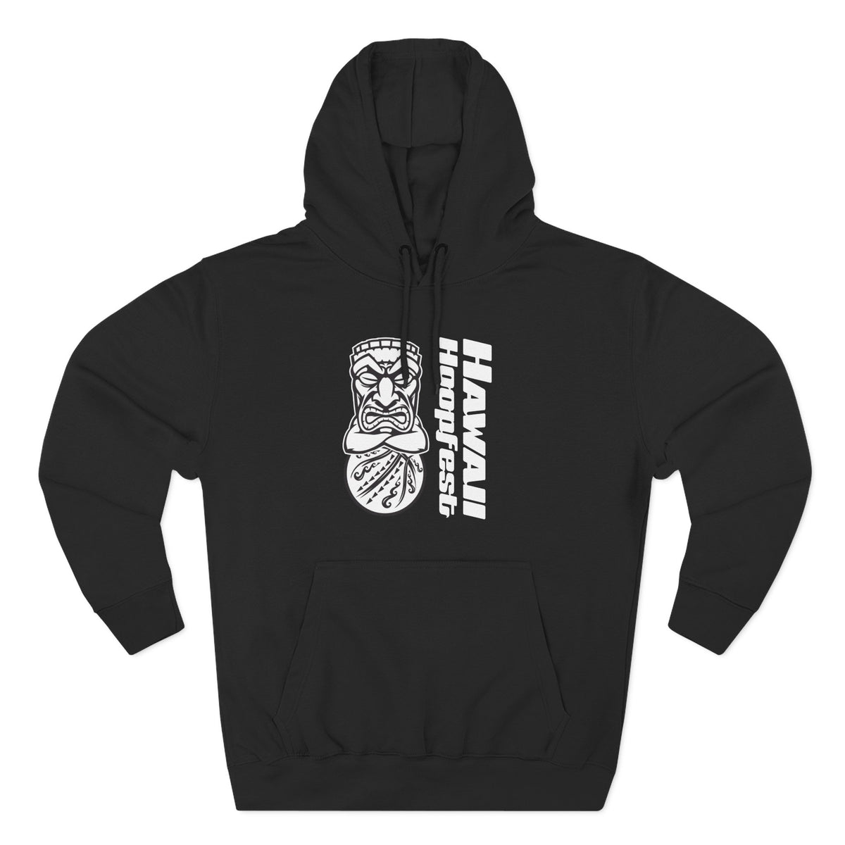 Hawaii Hoopfest Hoodie — Tiki Shield Basketball Fleece Pullover