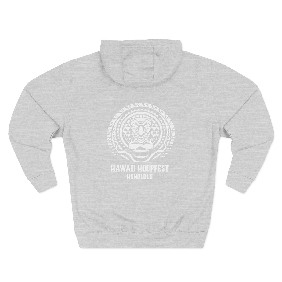Hawaii Hoopfest Hoodie — Tiki Shield Basketball Fleece Pullover