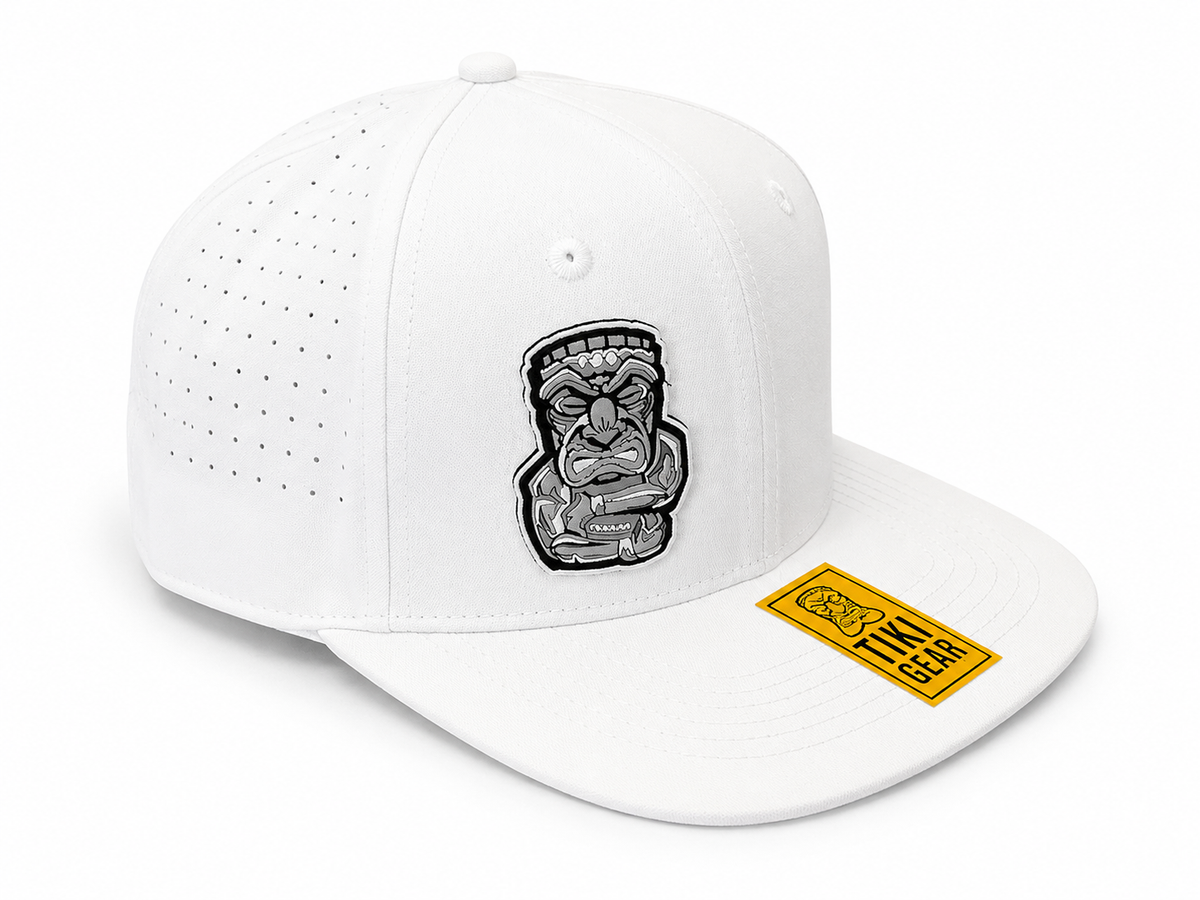 Hawaii Tiki Bowl - White Ball Cap