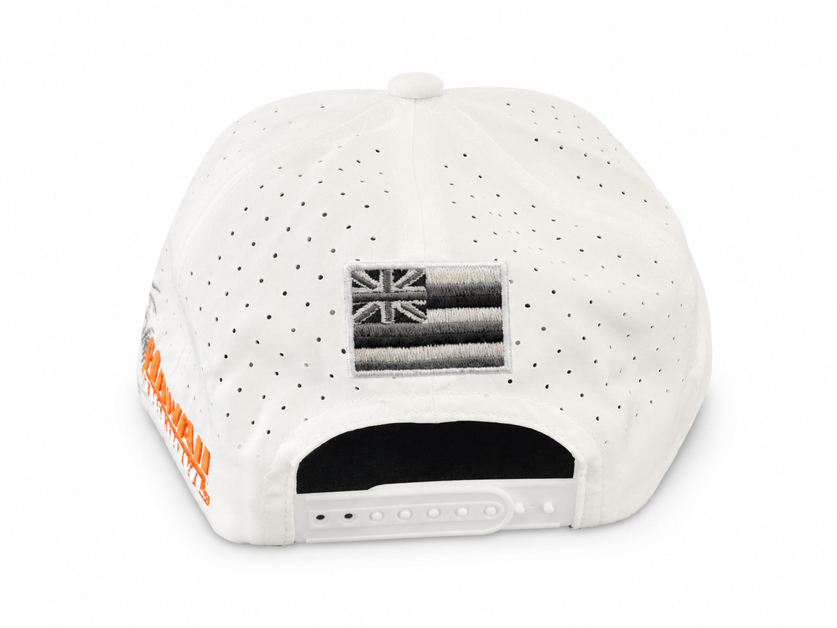 Hawaii Tiki Bowl - White Ball Cap